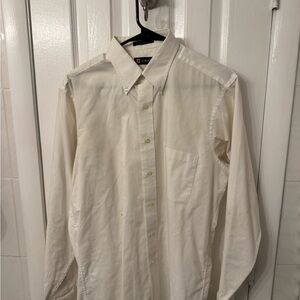 Chaps White Dress Shirt Classic Long-Sleeved